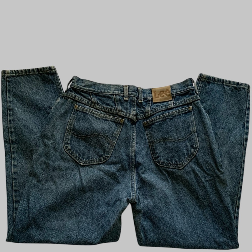 Vtg Lee High-Waisted Straight-leg Jeans 12 Short